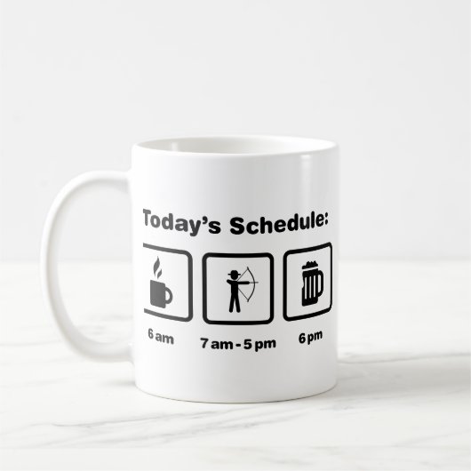 Bogenschießen Kaffeetasse (Links)