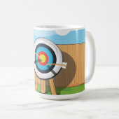 Bogenschießen Kaffeetasse (VorderseiteRechts)