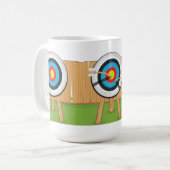 Bogenschießen Kaffeetasse (Vorderseite Links)