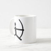 Bogenschießen Kaffeetasse (Vorderseite Links)