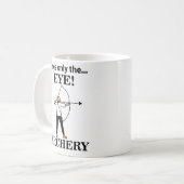 Bogenschießen Kaffeetasse (Vorderseite Links)