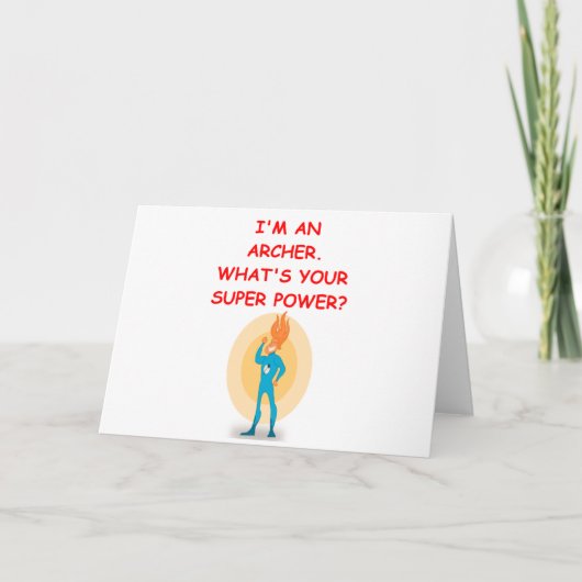 Bogenschießen Karte (Vorderseite)