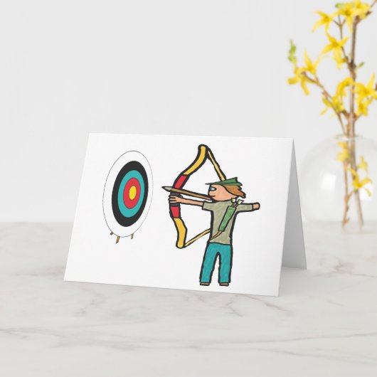 Bogenschießen Karte (Gelbe Blume)