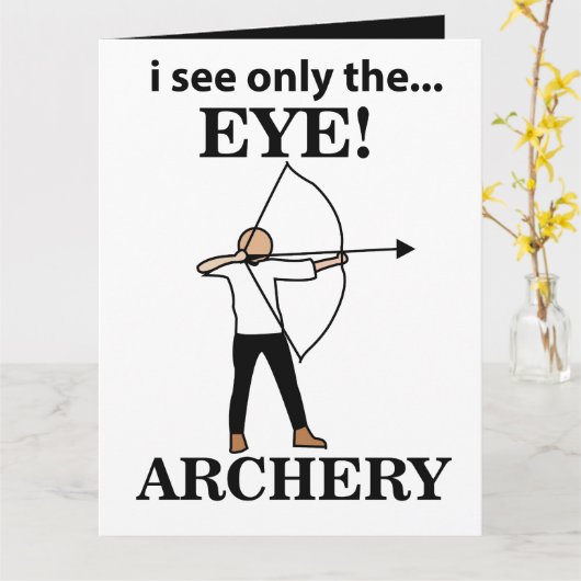 Bogenschießen Karte (Gelbe Blume)