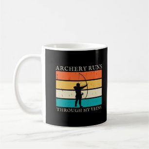 Bogenschießen läuft durch meine Venen   Archery Lo Kaffeetasse