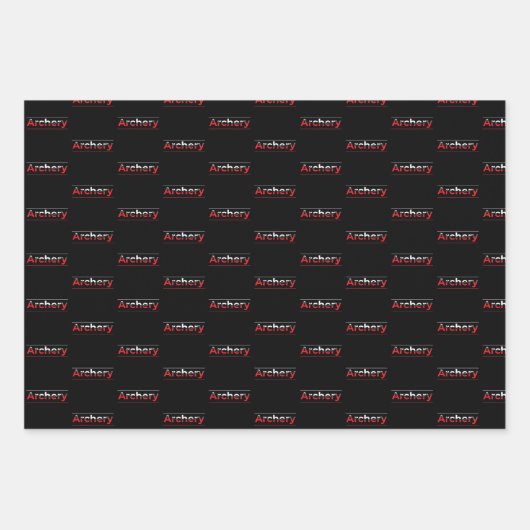 Bogenschießen Minimalistisch Moderne Kunst - Grafi Geschenkpapier Set (Vorderseite 2)