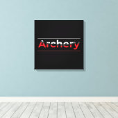 Bogenschießen Minimalistisch Moderne Kunst - Grafi Leinwanddruck (Insitu (Holzboden))