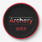 Bogenschießen Minimalistisch Moderne Kunst - Grafi Pappteller (Vorderseite)