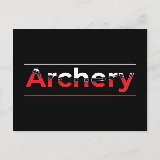 Bogenschießen Minimalistisch Moderne Kunst - Grafi Postkarte (Vorderseite)