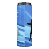 Bogenschießen mit Archer und Ziel Eleganter Hinter Thermosbecher (Rückseite)