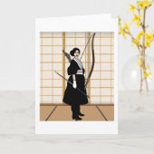 Bogenschießen mit Bow und Pfeil Karte (Gelbe Blume)