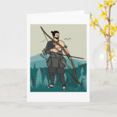 Bogenschießen mit Bow und Pfeil Karte (Gelbe Blume)