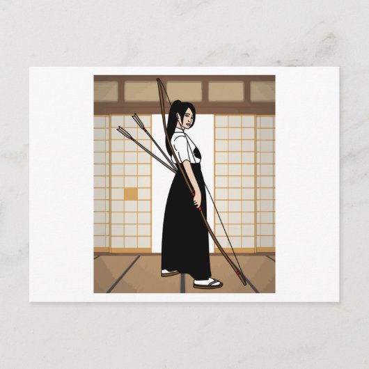 Bogenschießen mit Bow und Pfeil Postkarte (Vorderseite)