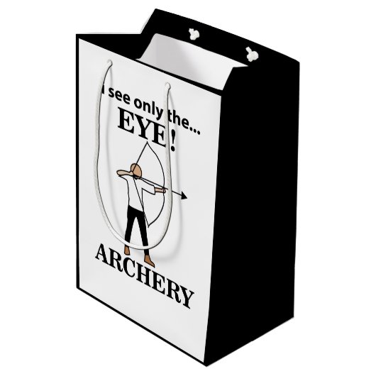Bogenschießen Mittlere Geschenktüte (Rückseite Schrägansicht)