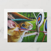 Bogenschießen-Mousenbogen und Arkadenfarben Kunst  Postkarte (Vorne/Hinten)