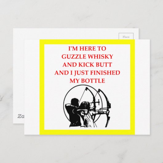 Bogenschießen Postkarte (Vorne/Hinten)