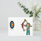 Bogenschießen Postkarte (Stehend Vorderseite)