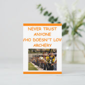 Bogenschießen Postkarte (Stehend Vorderseite)
