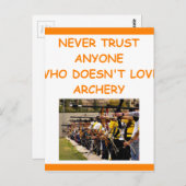 Bogenschießen Postkarte (Vorne/Hinten)