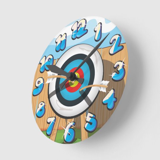 Bogenschießen Runde Wanduhr (Winkel)