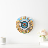 Bogenschießen Runde Wanduhr (Zuhause)