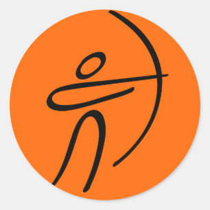 Bogenschießen Runder Aufkleber