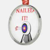 BOGENSCHIESSEN SILBERNES ORNAMENT (Links)