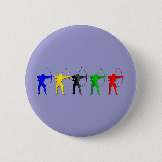 Bogenschießen-Sommer-Spiel- Bogenschütze-Sport Button (Vorderseite)