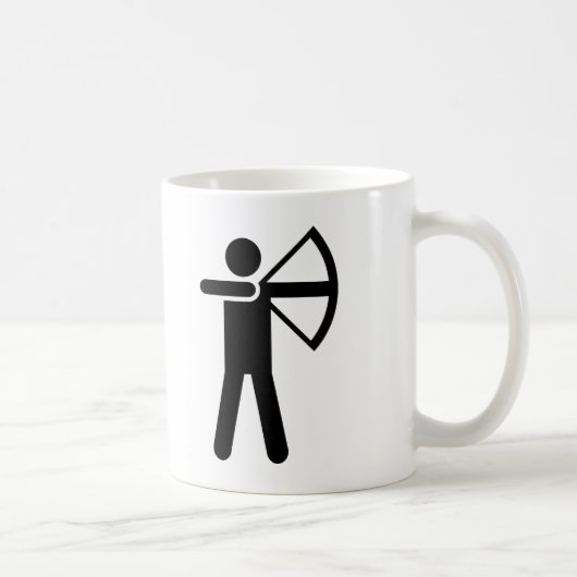 Bogenschießen-Symbol Kaffeetasse (Rechts)