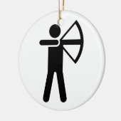 Bogenschießen-Symbol Keramikornament (Links)