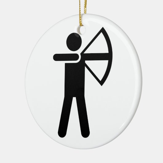 Bogenschießen-Symbol Keramikornament (Links)