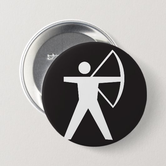 Bogenschießen-Symbol-Knopf Button (Vorne & Hinten)