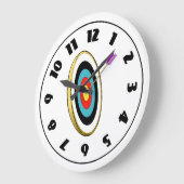 Bogenschießen-Uhr Große Wanduhr (Winkel)