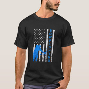 Bogenschießen USA Fisch Bogenschießen Flagge Ameri T-Shirt