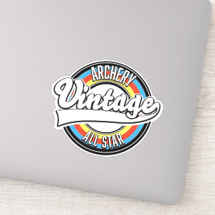 Bogenschießen Vintage All-Star-Logo Aufkleber