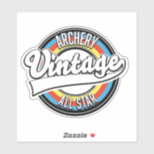 Bogenschießen Vintages Allstar-Logo Aufkleber (Blatt)