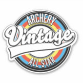 Bogenschießen Vintages Allstar-Logo Aufkleber (Vorderseite)