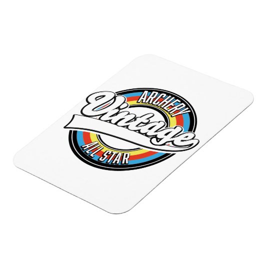 Bogenschießen Vintages Allstar-Logo Magnet (Linke Seite)