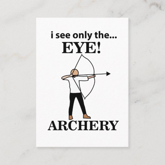 Bogenschießen Visitenkarte (Vorderseite)
