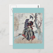 Bogenschießen von Yanagawa, Shigenobu Ukiyoe Postkarte (Vorne/Hinten)