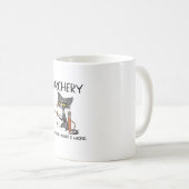 Bogenschießen, weil Mord falsch ist Funny Cat Arch Kaffeetasse (VorderseiteRechts)