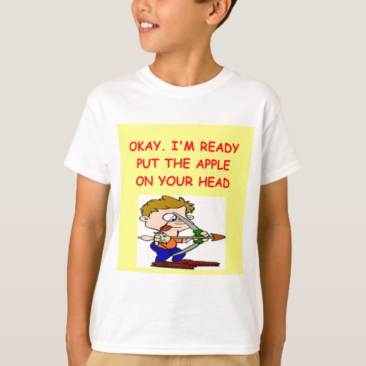 BOGENSCHIESSEN-Witz T-Shirt (Vorderseite)