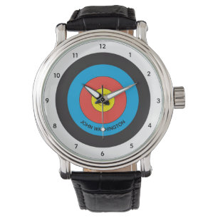 Bogenschießen-Ziel personalisiert Armbanduhr