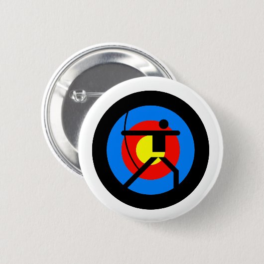 Bogenschießen-Ziel und Bogenschütze Button (Vorne & Hinten)