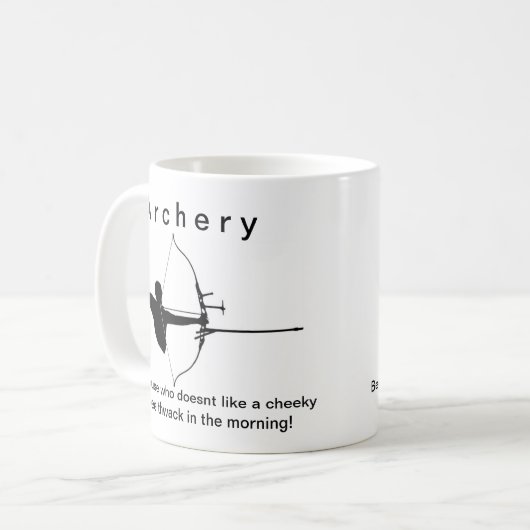 Bogenschießenschale Kaffeetasse (Vorderseite Links)