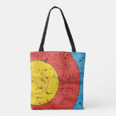 Bogenschießenziel nah oben mit vielen Pfeillöchern Tasche (Rückseite)