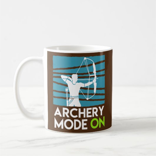 Bogenschießmodus Ein Compoundbogen-Schütze Kaffeetasse (Links)