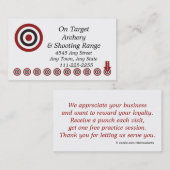 Bogenschießprogramm - Kundenbindungskarte Treuekarte (Vorne/Hinten)