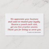 Bogenschießprogramm - Kundenbindungskarte Treuekarte (Rückseite)