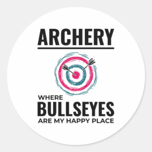 Bogenschießspuren Runder Aufkleber